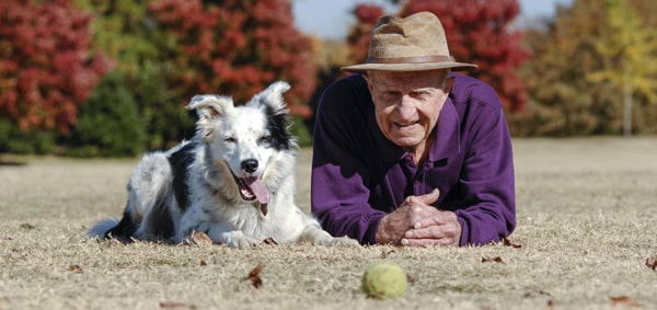 chase with his trainer